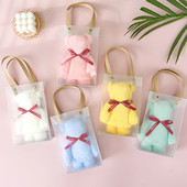 1kom 30X30cm koraljnog baršunastog flisa slatki medo ručnik velika torba maramice ručnici upijajući ručnik za lice poklon za vjenčanje