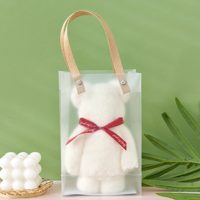 1kom 30X30cm koraljnog baršunastog flisa slatki medo ručnik velika torba maramice ručnici upijajući ručnik za lice poklon za vjenčanje