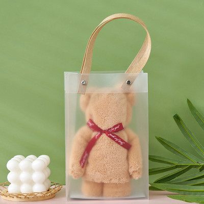 1kom 30X30cm koraljnog baršunastog flisa slatki medo ručnik velika torba maramice ručnici upijajući ručnik za lice poklon za vjenčanje