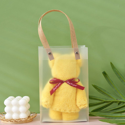 1kom 30X30cm koraljnog baršunastog flisa slatki medo ručnik velika torba maramice ručnici upijajući ručnik za lice poklon za vjenčanje