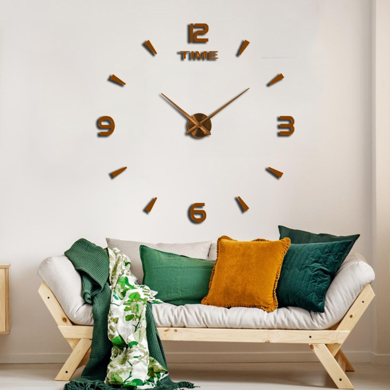 DIY zidni satovi 3D sat s efektom zrcala Akrilne zidne naljepnice Art Living Room Home Decor Moderan dizajn Horloge Quartz Needle Watch