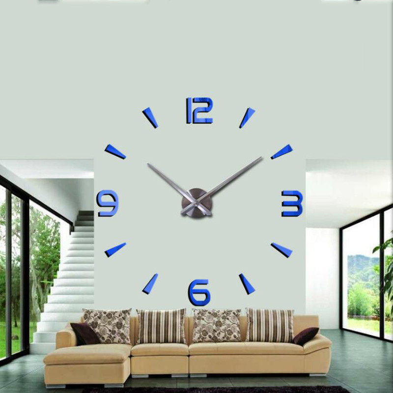 DIY zidni satovi 3D sat s efektom zrcala Akrilne zidne naljepnice Art Living Room Home Decor Moderan dizajn Horloge Quartz Needle Watch