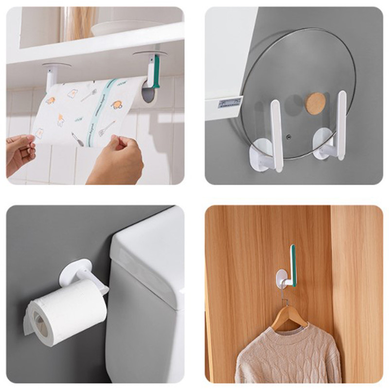 Vješalica za ručnike u obliku slova L Bar Kuhinjski ormarić Prozirna folija Držač za krpe Sklopivi organizator Rola za toalet Polica za papir Kupaonica