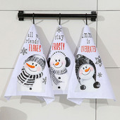 Ziemassvētku sniegavīra rokas dvielis jauks raksts Ziemassvētku elementu dekors, praktisks mājas bērnudārza skolai, pārnēsājams