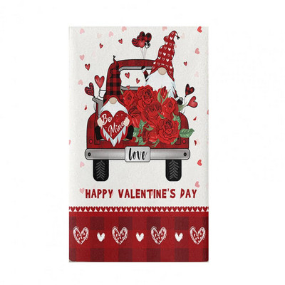 Ručnik za posuđe Mekani perivi Snažno upijanje Izvrsno Valentinovo Ručnik za ruke s printom srca Kuhinjski dodaci Božićni dekor