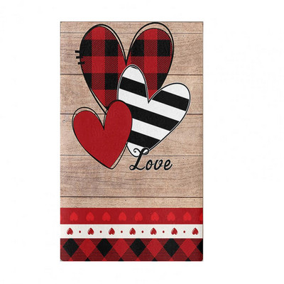 Ručnik za posuđe Mekani perivi Snažno upijanje Izvrsno Valentinovo Ručnik za ruke s printom srca Kuhinjski dodaci Božićni dekor