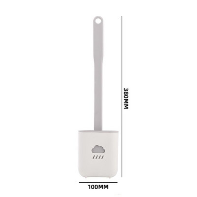 Četka za WC školjku Silikonska četka za WC školjku Viseći tip Flat Head Fleksibilna četka Četka Kupaonski dodaci Četka za wc otvore s držačem