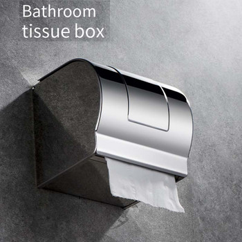 Държач за тоалетна хартия Нова креативна кутия за държач за кърпички от неръждаема стомана Тоалетна Водоустойчив държач за кърпички Тоалетна