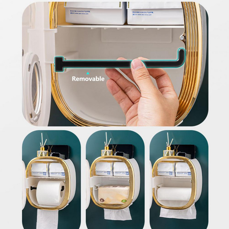 Kutija za toaletne maramice Korisna Instalacija bez bušenja Kutija za toaletne maramice Svjetlo za pohranu raznih stvari Luksuzna kutija za papirne maramice Hotelska oprema