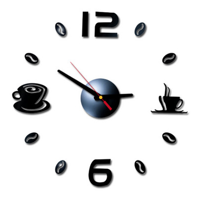 DIY sienas pulkstenis par pieņemamu cenu Akrila spoguļu uzlīmes Pulksteņi Eiropa Horloge dzīvojamā istaba Mājas dekors Art Decal reloj de pared