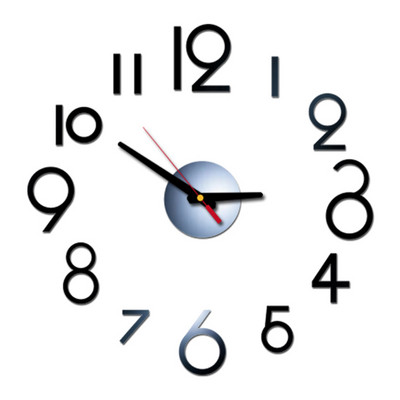 DIY sienas pulkstenis par pieņemamu cenu Akrila spoguļu uzlīmes Pulksteņi Eiropa Horloge dzīvojamā istaba Mājas dekors Art Decal reloj de pared
