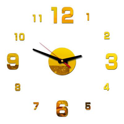DIY sienas pulkstenis par pieņemamu cenu Akrila spoguļu uzlīmes Pulksteņi Eiropa Horloge dzīvojamā istaba Mājas dekors Art Decal reloj de pared