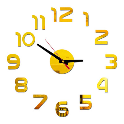 DIY sienas pulkstenis par pieņemamu cenu Akrila spoguļu uzlīmes Pulksteņi Eiropa Horloge dzīvojamā istaba Mājas dekors Art Decal reloj de pared