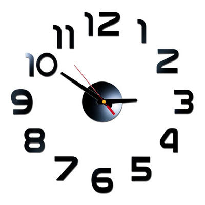 DIY sienas pulkstenis par pieņemamu cenu Akrila spoguļu uzlīmes Pulksteņi Eiropa Horloge dzīvojamā istaba Mājas dekors Art Decal reloj de pared