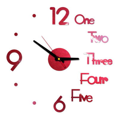 DIY sienas pulkstenis par pieņemamu cenu Akrila spoguļu uzlīmes Pulksteņi Eiropa Horloge dzīvojamā istaba Mājas dekors Art Decal reloj de pared