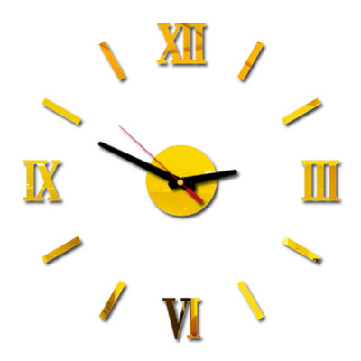 DIY sienas pulkstenis par pieņemamu cenu Akrila spoguļu uzlīmes Pulksteņi Eiropa Horloge dzīvojamā istaba Mājas dekors Art Decal reloj de pared