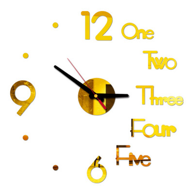 DIY sienas pulkstenis par pieņemamu cenu Akrila spoguļu uzlīmes Pulksteņi Eiropa Horloge dzīvojamā istaba Mājas dekors Art Decal reloj de pared