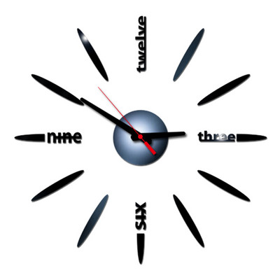 DIY sienas pulkstenis par pieņemamu cenu Akrila spoguļu uzlīmes Pulksteņi Eiropa Horloge dzīvojamā istaba Mājas dekors Art Decal reloj de pared