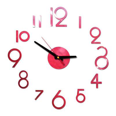 DIY sienas pulkstenis par pieņemamu cenu Akrila spoguļu uzlīmes Pulksteņi Eiropa Horloge dzīvojamā istaba Mājas dekors Art Decal reloj de pared