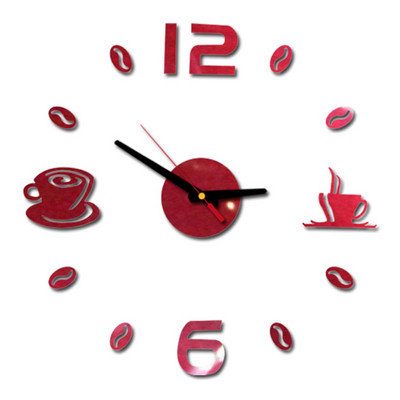 DIY sienas pulkstenis par pieņemamu cenu Akrila spoguļu uzlīmes Pulksteņi Eiropa Horloge dzīvojamā istaba Mājas dekors Art Decal reloj de pared