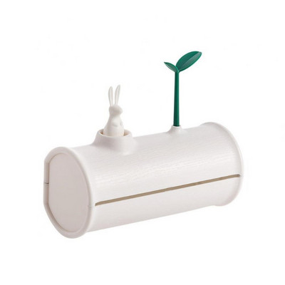 Plastmasas uzglabāšanas kaste Cute Rabbit Leaf pie sienas stiprināms atkritumu maisu konteiners