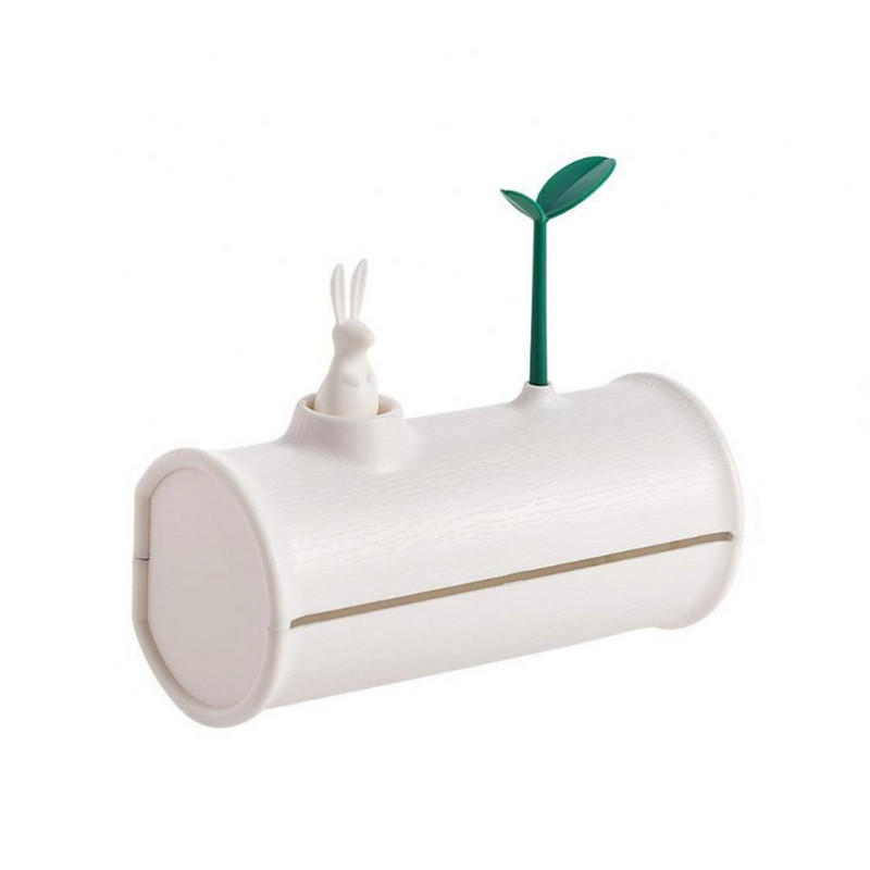 Plastmasas uzglabāšanas kaste Cute Rabbit Leaf pie sienas stiprināms atkritumu maisu konteiners