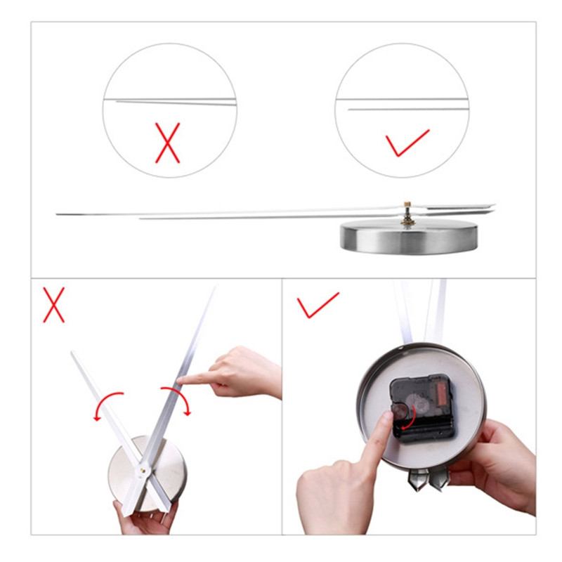 3D pulksteņa rokas — DIY lieli pulksteņa rādītāji, adatas Sienas pulksteņi 3D mājas pulksteņi — mākslas dekors Kvarca pulksteņa mehānisms, 2 krāsu