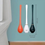 Silikonska WC četka s kompletom držača Automatska WC četka za kupaonicu s dugom ručkom i brzosušeći zidni držač