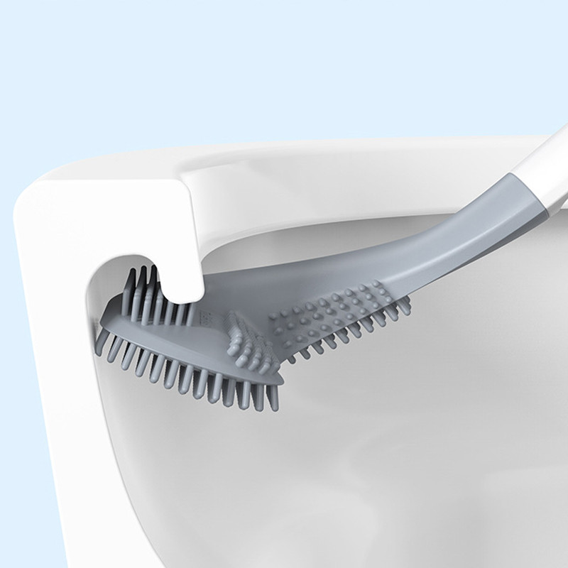 Golf Silikonske WC četke sa setom držača Četka za čišćenje WC školjke s dugom drškom Crna Moderna higijenska kupaonska oprema