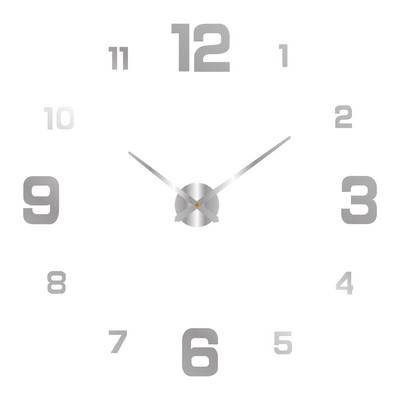 DIY zidni sat 3D svjetleća akrilna zidna naljepnica 40cm/16'' moderan sat s ogledalom za kućni ured hotel restoran školska dekoracija