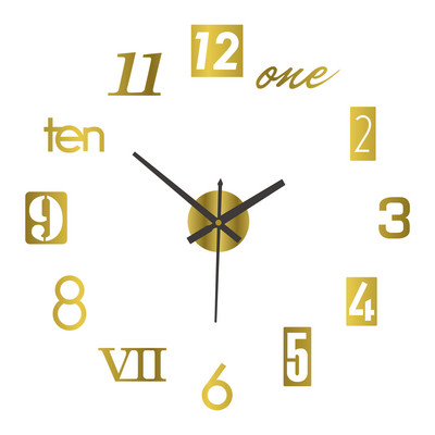 DIY zidni sat 3D svjetleća akrilna zidna naljepnica 40cm/16'' moderan sat s ogledalom za kućni ured hotel restoran školska dekoracija