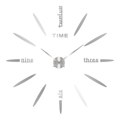 DIY zidni sat 3D svjetleća akrilna zidna naljepnica 40cm/16'' moderan sat s ogledalom za kućni ured hotel restoran školska dekoracija