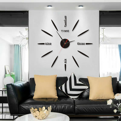 Τρισδιάστατο ρολόι τοίχου Μικρά ακρυλικά ρολόγια αυτοκόλλητα DIY Europe Διακόσμηση σαλονιού με βελόνα χαλαζία Horloge για το σπίτι reloj de pared 2022 ΝΕΟ