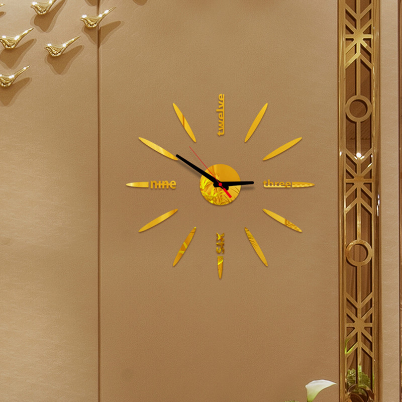 Ceas de perete 3D, ceasuri acrilice mici, autocolante, bricolaj, Europa, ceas, cuarț, ac, sufragerie, decorarea casei, reloj de pared 2022 NOU