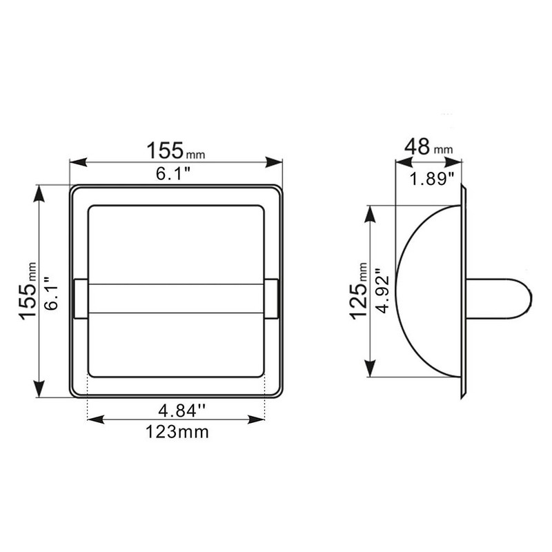 [ Gotova zaliha ] Udubljeni držač maramica 304 nehrđajući čelik, dozator rolne maramica, držač toaletnog papira za kupaonicu