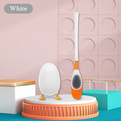 Patka Silikonska WC četka Držač WC školjke Kreativni set WC četki za kupaonicu Čišćenje WC školjke na zid Kupaonski pribor