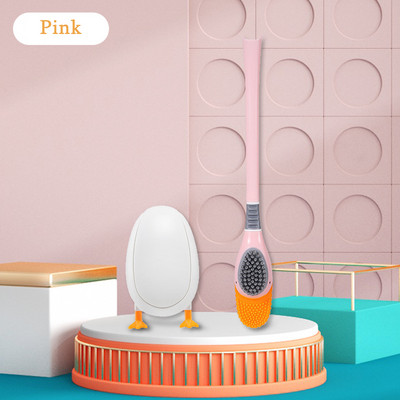 Patka Silikonska WC četka Držač WC školjke Kreativni set WC četki za kupaonicu Čišćenje WC školjke na zid Kupaonski pribor