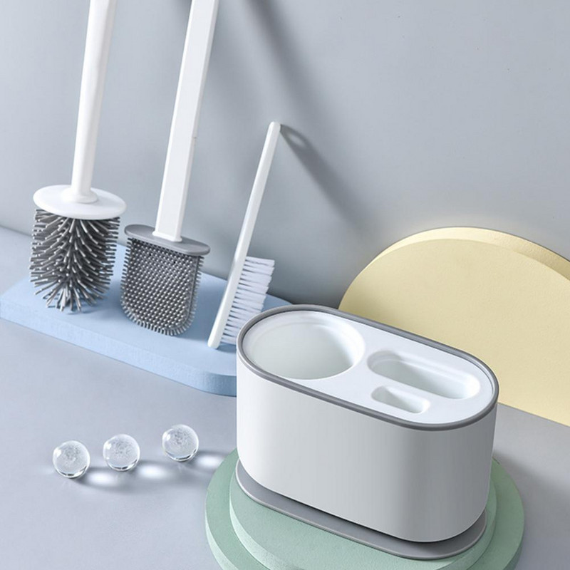 1 set čistača WC-a, plastičnog sredstva za čišćenje WC-a s tvrdom teksturom, protukliznog, višebojnog držača četke za čišćenje Kit za čišćenje WC-a