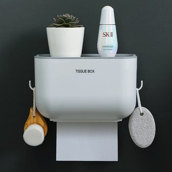 Βάση τοίχου Toilet Tissue Box Θήκη για ράφι τηλεφώνου Θήκη για χαρτί υγείας Αδιάβροχη οργάνωση ραφιών Δίσκος χαρτοπετσέτας μπάνιου