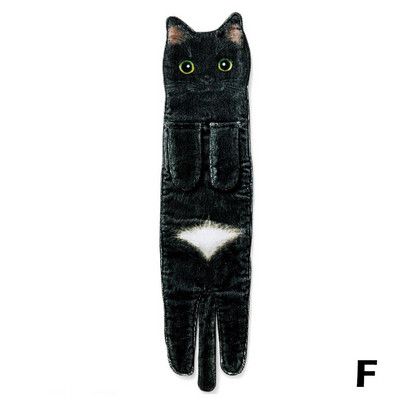 Smiješni mačji ručnici za ruke Kuhinja Kupaonica Lopta ručnika za ruke Brzi ručnici Suha mikrofibra s omčama Kreativni viseći upijajući So D7F1