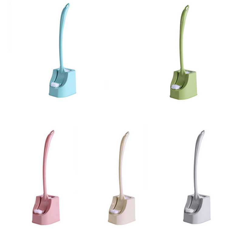 Set četkica za WC školjku za kućni ured, kupaonica, jake čekinje, dobro prianjanje, kompaktna duga četka, teška baza