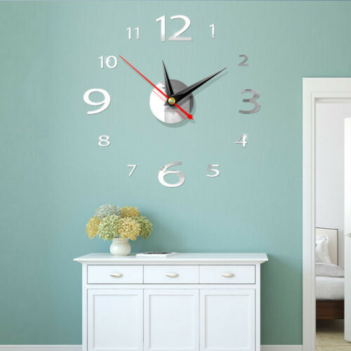 Samoljepljive zidne naljepnice Mali akrilni moderni DIY zidni satovi 3D naljepnice za zrcalne površine Kućni ured Dekorativne folije Crne