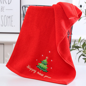 Коледна кърпа за ръце и лице Коледна кухненска кърпа за чай Червен Дядо Коледа Новогодишен подарък Домашни кърпи Кърпа за баня Мъж Жена Фитнес зала