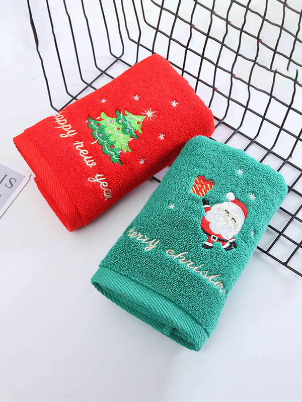 Božićni ručnik za ruke i lice Božićni kuhinjski ručnik za čaj Crveni Djed Mraz Novogodišnji dar Kućni ručnici Kupaonska krpa za pranje Muška žena Teretana