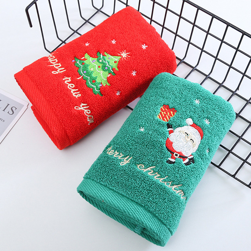 Božićni ručnik za ruke i lice Božićni kuhinjski ručnik za čaj Crveni Djed Mraz Novogodišnji dar Kućni ručnici Kupaonska krpa za pranje Muška žena Teretana