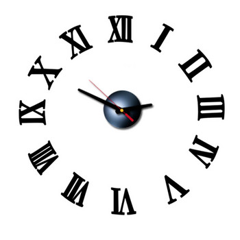 3D огледало Стикер за стенен часовник Римска цифра Акрилни модни Направи си сам кварцови часовници Часовник Декорация на дома Стикери за хол Декор