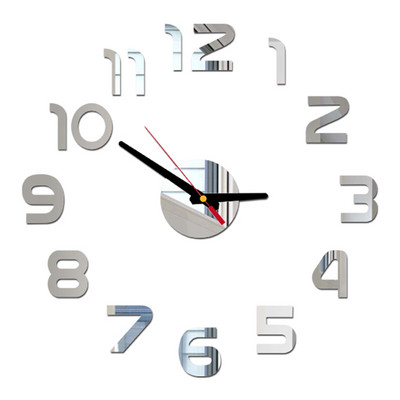 3D огледало Стикер за стенен часовник Римска цифра Акрилни модни Направи си сам кварцови часовници Часовник Декорация на дома Стикери за хол Декор