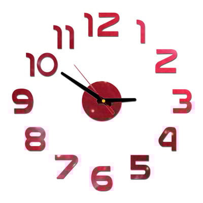 3D peegel seinakella kleebis Rooma numbritega akrüül Mood DIY kvartskellad käekellad Kodukaunistus Elutoa kleebised Sisustus