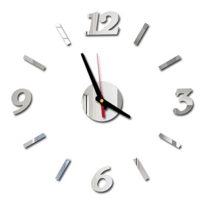 3D peegel seinakella kleebis Rooma numbritega akrüül Mood DIY kvartskellad käekellad Kodukaunistus Elutoa kleebised Sisustus