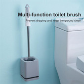 Plastična četka za čišćenje Komplet za čišćenje s bazom Četka za WC školjku bez rupa Četka za čišćenje s dugom ručkom Kupaonski pribor